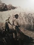 Fischen im Altrhein  mit dem Zuggarn, anno 1955